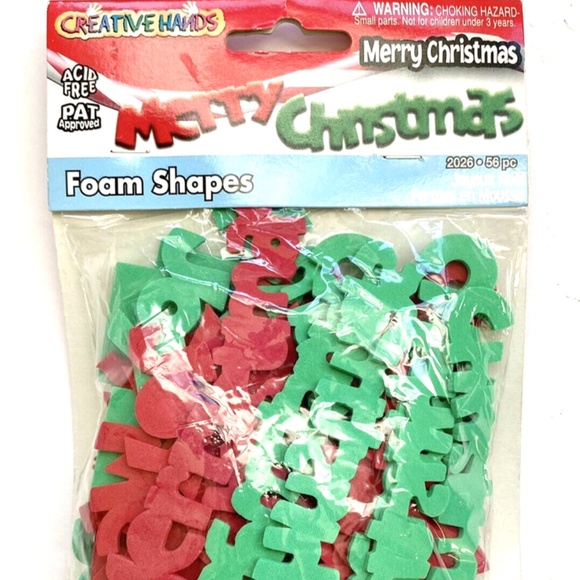 Creative Hands Foam Shapes Merry Christmas Holiday Bulb Lot of 2 Art Crafts - Picture 3 of 6
